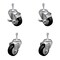 Service Caster 3.5 Inch SS Black Polyurethane Swivel 10mm Threaded Stem Caster Brakes, 2PK SSTS20S3514-PPUB-BLK-TLB-M1015-2-S-2 - alternate 1